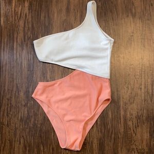 Two Tone One Piece Swimsuit!